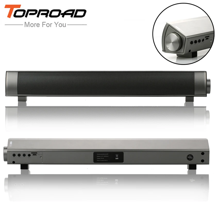 

TOPROAD Portable Column Bluetooth Speaker Receiver Parlantes Blutooth 3D Surround Subwoofer HIFI Soundbar Boombox for Phone PC
