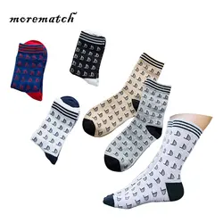 Morematch 1 пара мужские носки для отдыха парусник узор хлопковые носки мужские парные носки 5 цветов на выбор