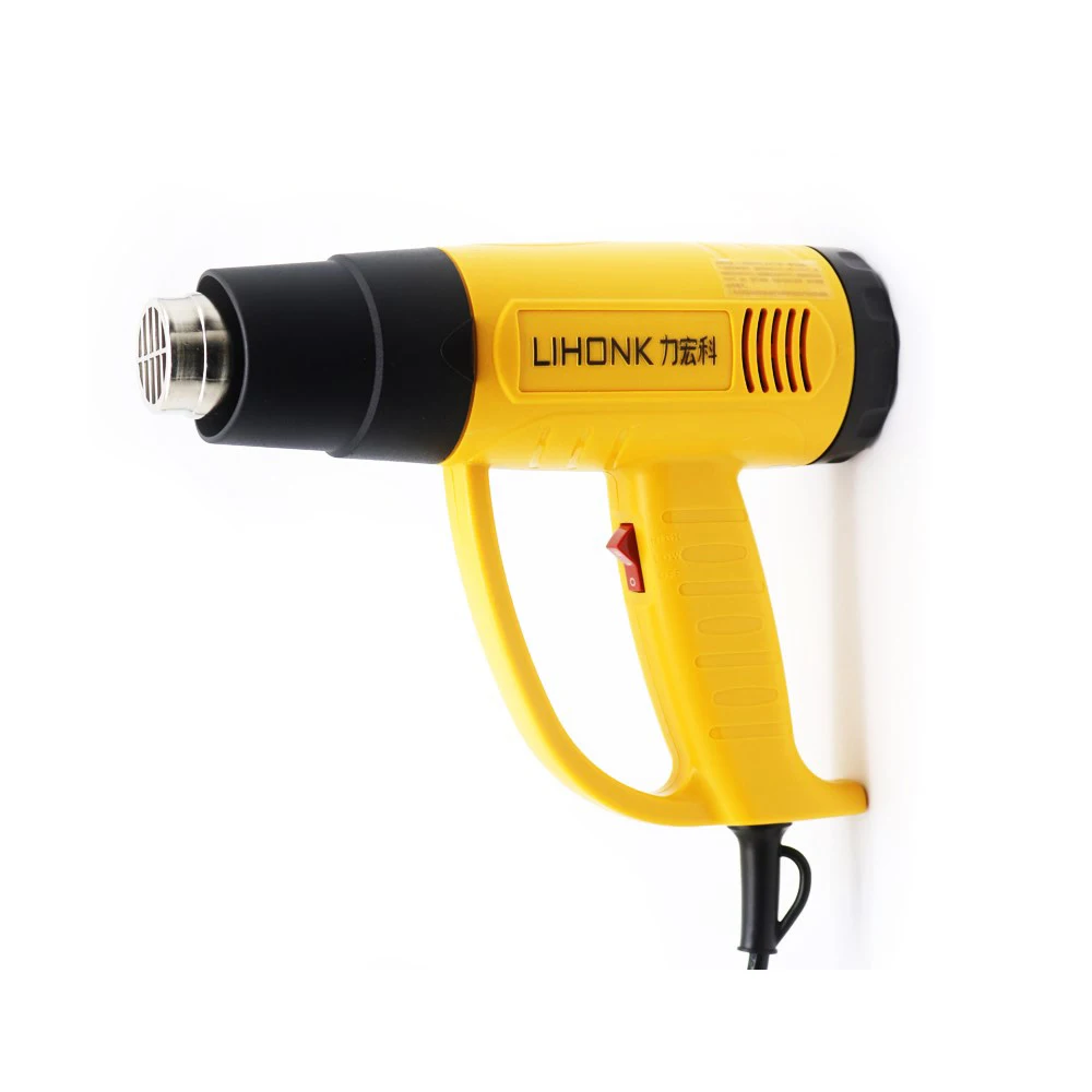 

LIHONK Industrial Hot Air Gun Heat Shrinkable Film Blower 1600W 1800W 2000W for Car Film Laminating Baking Electronic Repairing