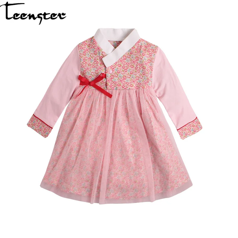 Little Girls Clothing Dress for Baby Girl Long Spring Long Sleeve Princess Dresss Korean Style Cute Costume Flower Infant Outfit