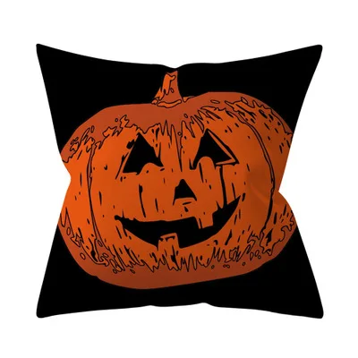 ZENGIA Trick or treat/Подушка с изображением тыквы, покрывало 45*45 см, счастливый Хэллоуин, Наволочка на подушку, счастливая осень Y'all ghosts Horror, наволочка - Цвет: WSJ03-14