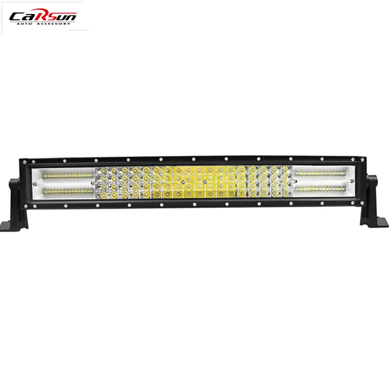 

CARSUN 22" inch Quad-row Straight Led Work Light Bar 384W (128PCS*3W/PCS) Offroad Car Led Light Bar Combo Led Light Spot/Flood