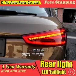 Автомобильный Стайлинг задний фонарь для Audi Q3 светодиодный задний фонарь 2013 Новый Altis светодиодные задние фары светодиодный DRL + тормоз +