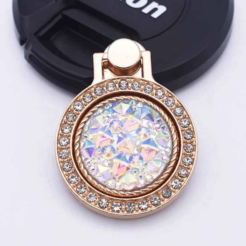 Diamond-studded Pearl Gemstones Pocket Watch Mobile Phone Ring Buckle Bracket Mobile Phone Universal Ring Bracket Ring Bracket mobile holder for wall