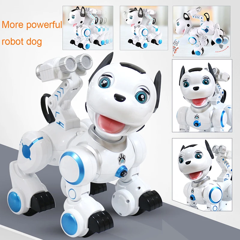 Робот с дистанционным управлением, собака, Радиоуправляемый интерактивный умный ходячий танцующий робот, игрушки для щенков, электронный питомец, светильник и звук для детей