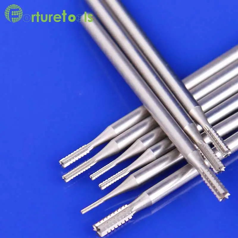 6pcs type F tungsten carving tools Router Bits dremel Rotary hand tools for jewelry head 0.6~2.3mm Shank dia 2.35mm TZ64