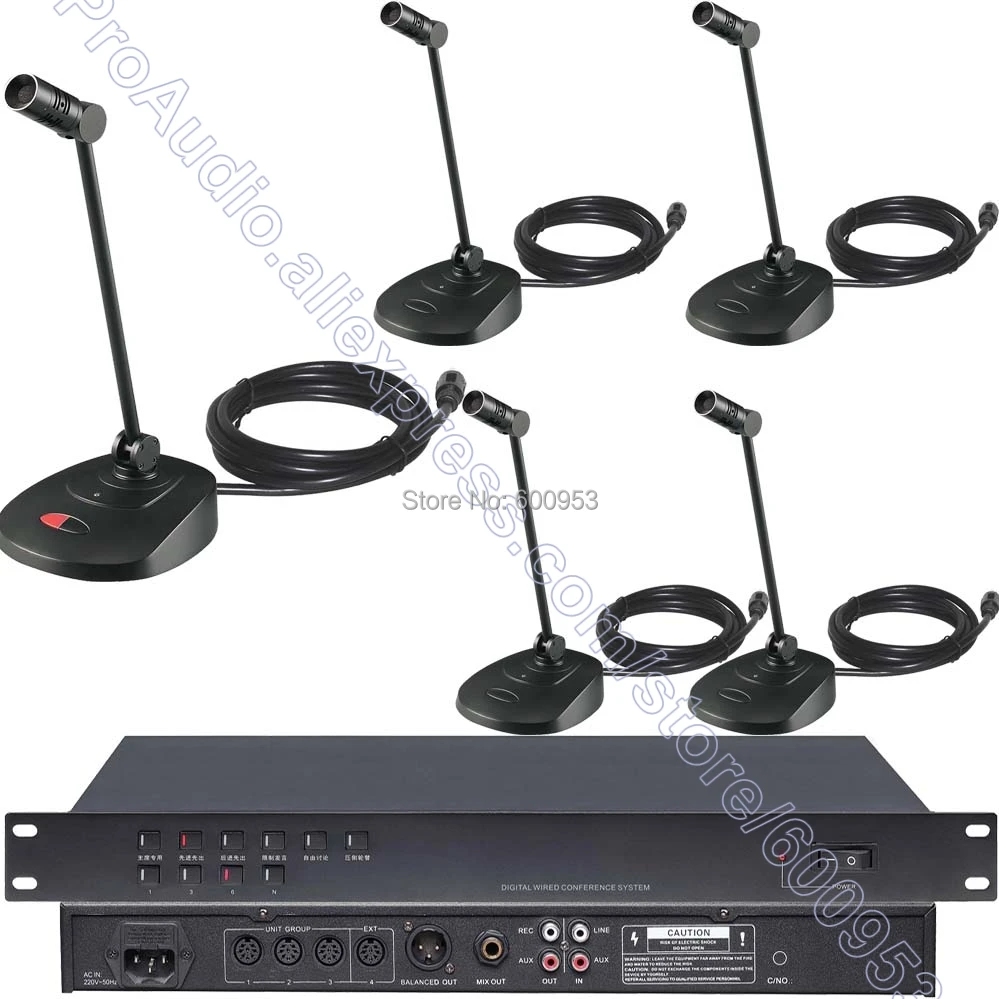 

Professional Large Meeting Room Speak Talking Conference Mic Microphone System Chairman + Delegate Desktop MICWL 350U-B5