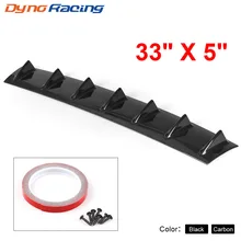 Universel Voiture Diffuseur de Lèvre de Pare-chocs Arrière 7 Aileron de Requin Style Aileron Voiture Pare-chocs Lèvre de Spoiler Splitter Voiture-Style Supérieure En Plastique ABS