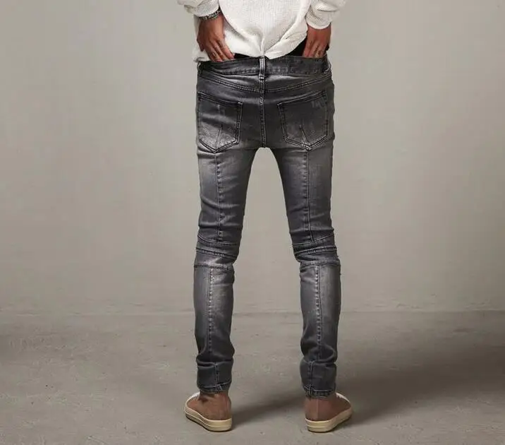 28-36 хит весенние мужские новые модные рваные обтягивающие джинсы для байкеров локомотив