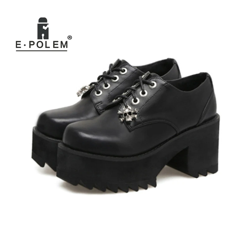 Botas Mujer Zapatos Harajuku Rock Japoneses Punk Plataforma De Negro Calzado q8aBYwH