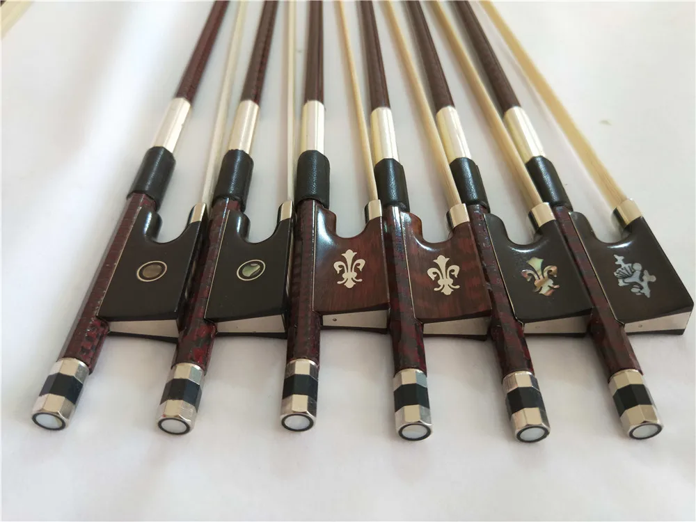 

1 PC Quality NEW Type Violin bow 4/4 with Different frog white horse tail hair