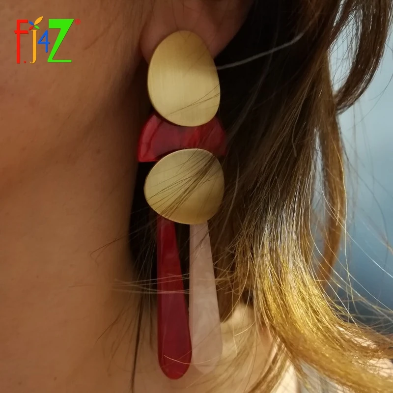 

F.J4Z Hot Brand Design Unique Style Dangle Earrings Fashion Personality Earrings For Women Party Jewelry Accessories