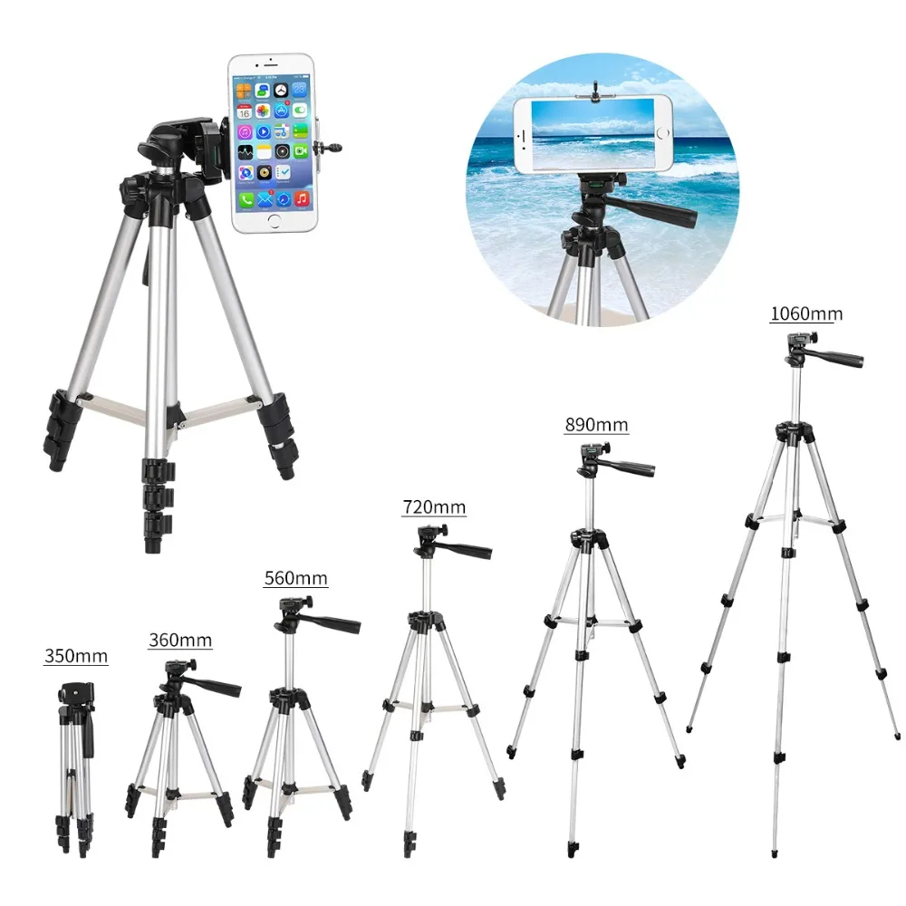  Universal Four floor high Adjustable+ Foldable Tripod Holder for camera and mobile phone provide ph