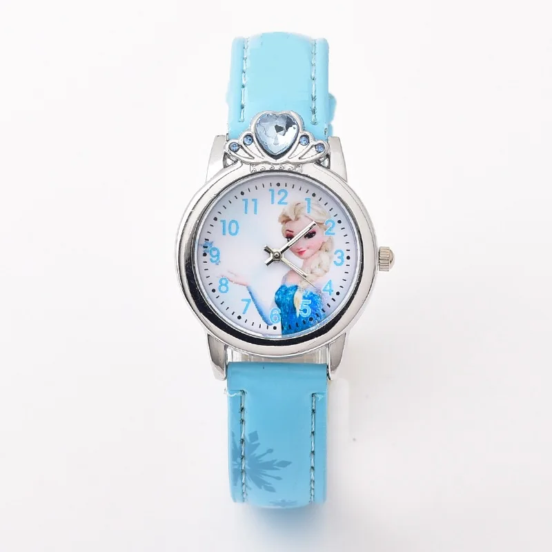 fashion kids children girls boys 3D cartoon snow Queen Princess Watch students sister birthday gift party quartz wrist watches