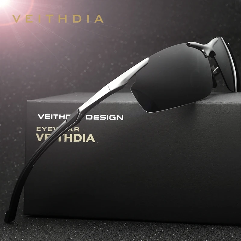 Мужские солнцезащитные очки VEITHDIA из алюминиево магниевого сплава с