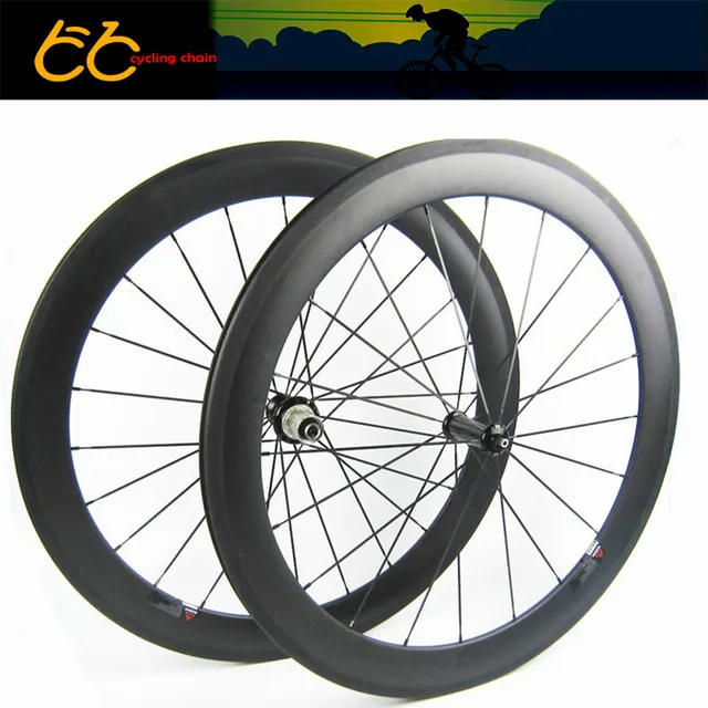 Cheap 2016 new road bicycle wheels 700C 60mm  carbon clincher wheelset