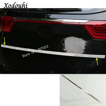 

Stainless steel Rear back door License tailgate bumper frame plate trim lamp trunk hood 1pcs for Kia Sportage KX5 2016 2017 2018