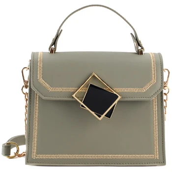 

Elegant Female Casual Tote Bag 2019 New Quality PU Leather Women's Designer Handbag Lock Chain Travel Shoulder Messenger Bag