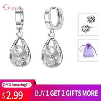 

Amazing Earrings For Women Princess Jewelry Elegant White Pearl 925 Sterling Silver Wedding Necklace Buy 1 Get 2 Gifts