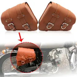 2 шт. мотоцикл сумка для Sportster XL 883 1200 мотоцикл седло Сумки из искусственной кожи сбоку сумки инструментов из двери чемодан