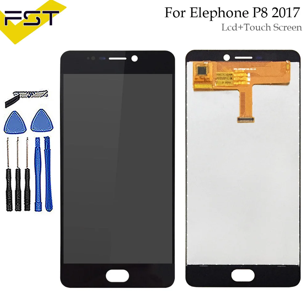 

Black For Elephone P8 2017 LCD Display And Touch Screen 5.5" Assembly Repair Parts +Tools +Adhesive For P8 2017 Mobile Phone