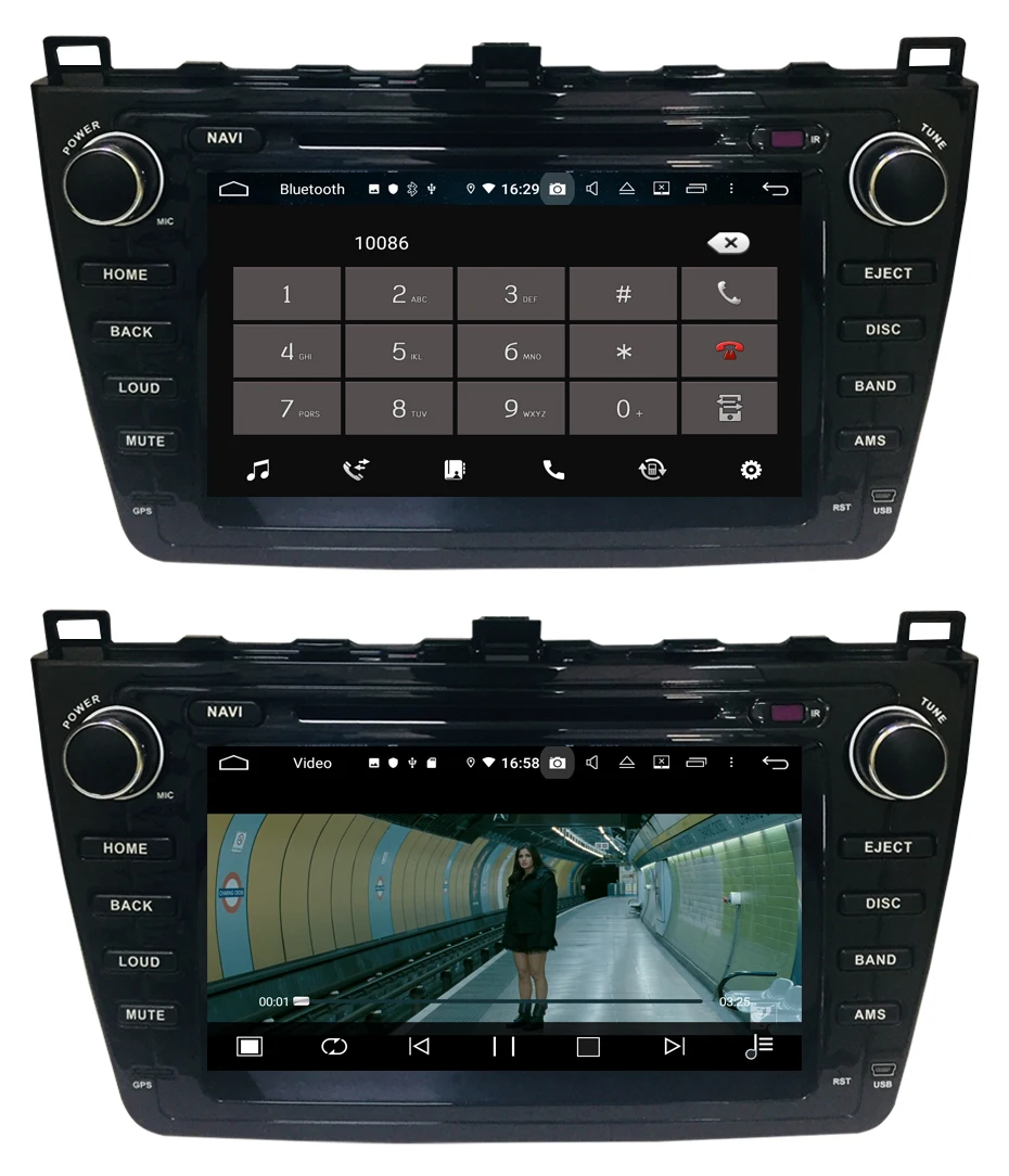 KANOR Android 9,0 4+ 64g 8 ядерный ips 2din автомобильный радиоприемник для Mazda 6 Ruiyi 2008 2009 2010 2011 2012 wifi gps DVD плеер мультимедийный ПК