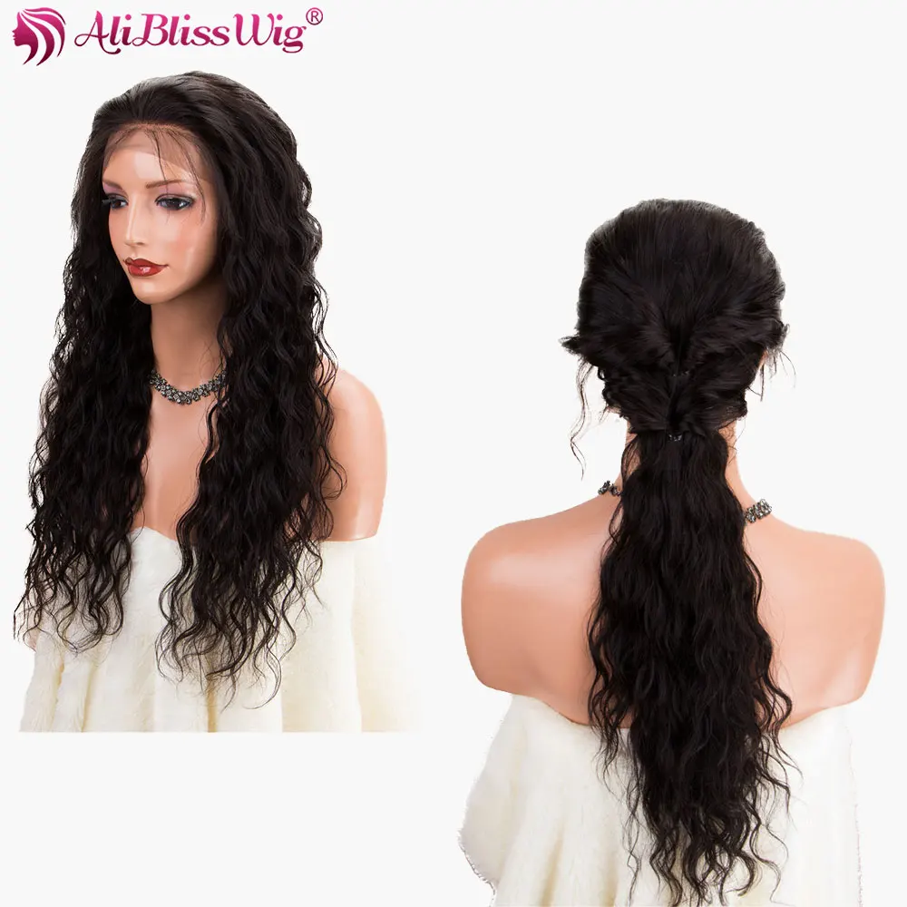Human Hair Wigs Loose Wave 360 Lace Frontal Wig With Baby Hair 130 Density Brazilian Remy Natural Color Pre Plucked Ponytail (1)