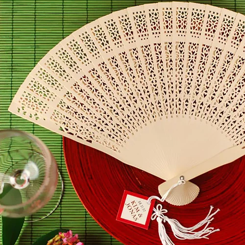 Free Logo Printing personalized Wooden Hand fan Wedding Party Favor Gifts