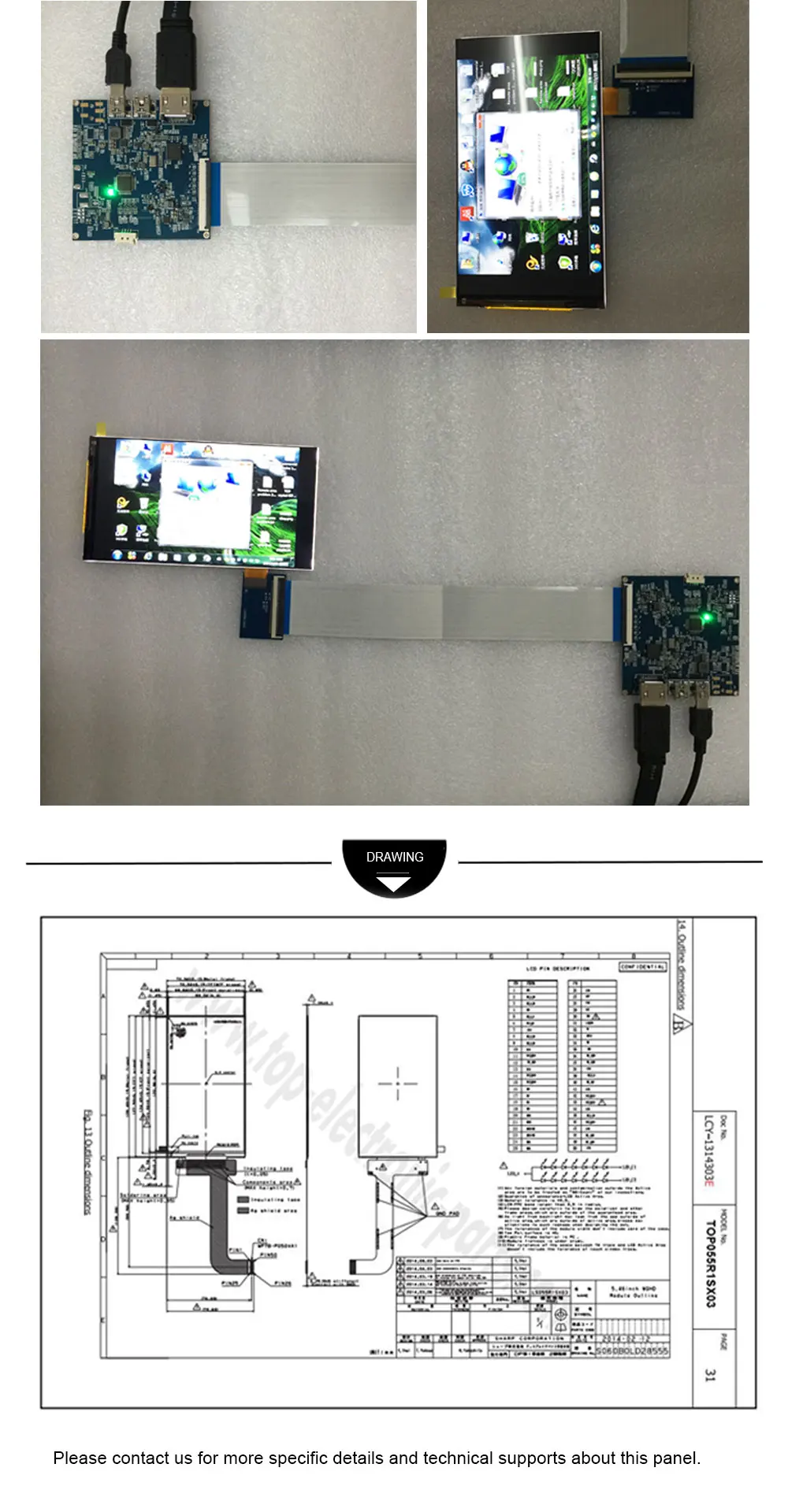 LS055R1SX03 5,5 дюймов для Wanhao Дубликатор 7 DLP SLA для 3D принтера ЖК-экран дисплей Панель(Удаленная подсветка