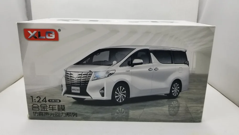 1:24 литая под давлением модель для Toyota Alphard VELLFIRE черный MPV откатная Музыка флэш-светильник сплав игрушка миниатюрная коллекция подарки