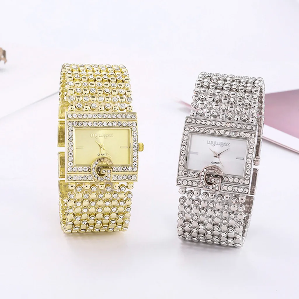 Часы брендовые Роскошные повседневные женские круглые часы с бриллиантовым браслетом Аналоговые кварцевые наручные часы Прямая поставка AD