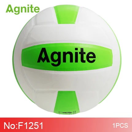 Agnite F1251 PVC1.4mm № 5 Мягкие Накладные волейбол внутри здания и Спорт на открытом воздухе общие обучающая игра тренажер прочная официальный волейбол - Цвет: F1251-1pcs