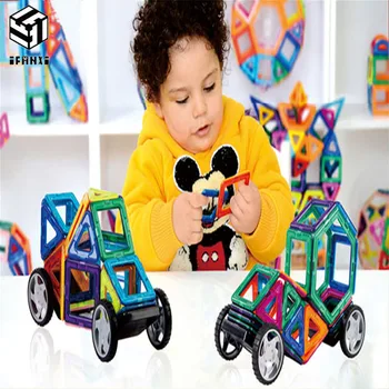 

96pcs MAG-VARIETY DIY Plastic Mini Magnetic Building Blocks Construction Model Educational Enlighten Assembly Toys For Children