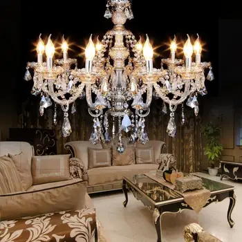 

110V Elegant Light Modern Crystal 10 Heads Pendant Lighting Fixture Home Decorative Lamp US Plug Drop Shipping Sale