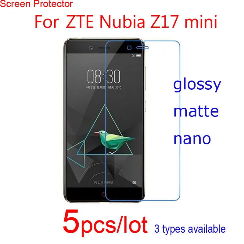 

5pcs/lot Phone Screen Protectors for ZTE Nubia Z17 Mini Standard Edition Soft Clear/Matte Nano Anti-Explosion Protective Films