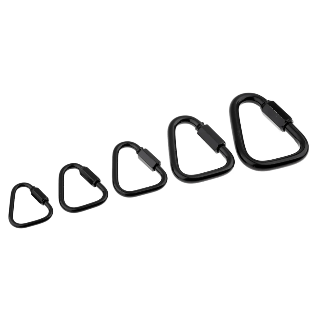 Screw Lock Carabiners Keychain Clip for Hammock Camping Backpack Dog Leash Carabiner Locking Keychain Climbing Accessories