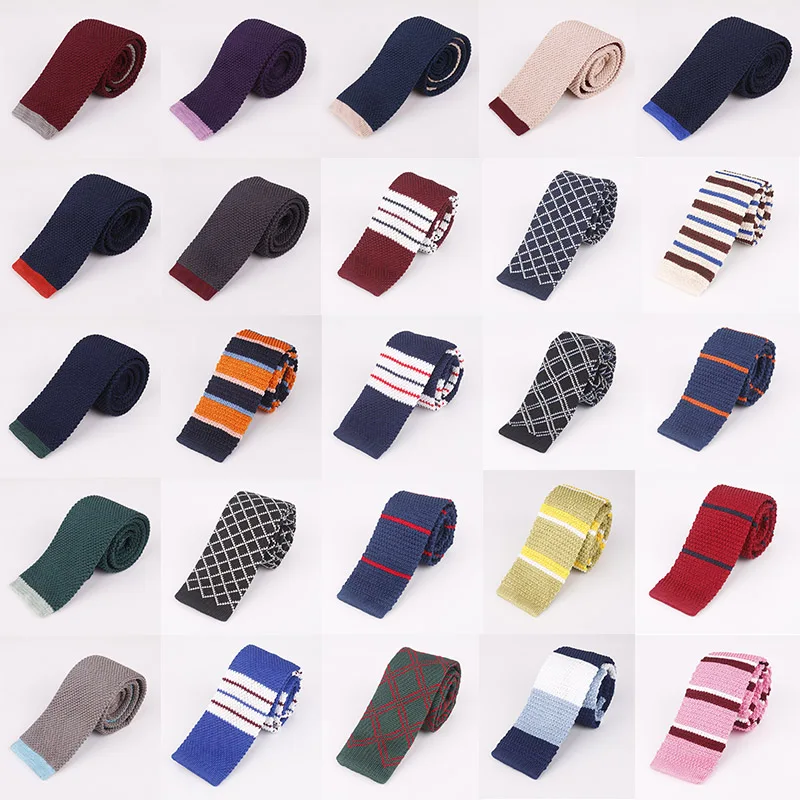 

New Men's Knit Tie 5CM Crew Cut Necktie Gifts for Men Neckties Men Accessories Formal Dress Skinny Ties Fashion Party Wedding