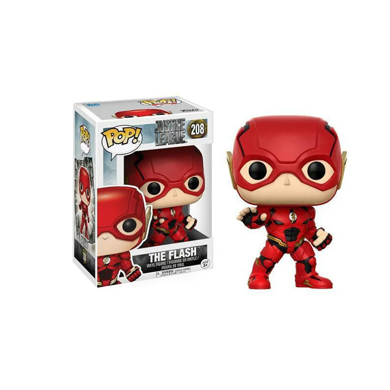 

Funko POP Justice league Super Hero the Flash Man Action Figures Toys Collectible PVC Model Toy Birthday Gift For Kids