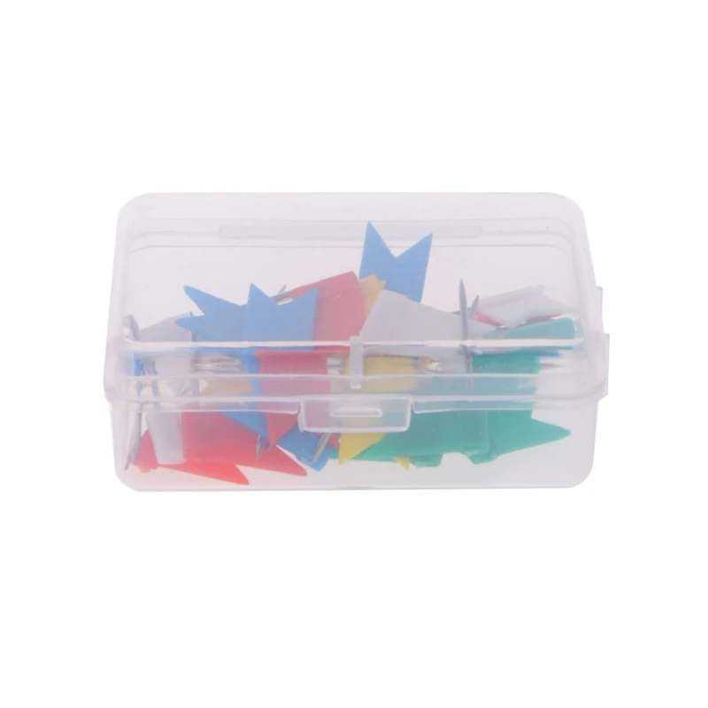 

1Set / 30 Pcs High Quality Flag Marker Shape Map Pins Cork Notice Board Push Pin Assorted Office Home