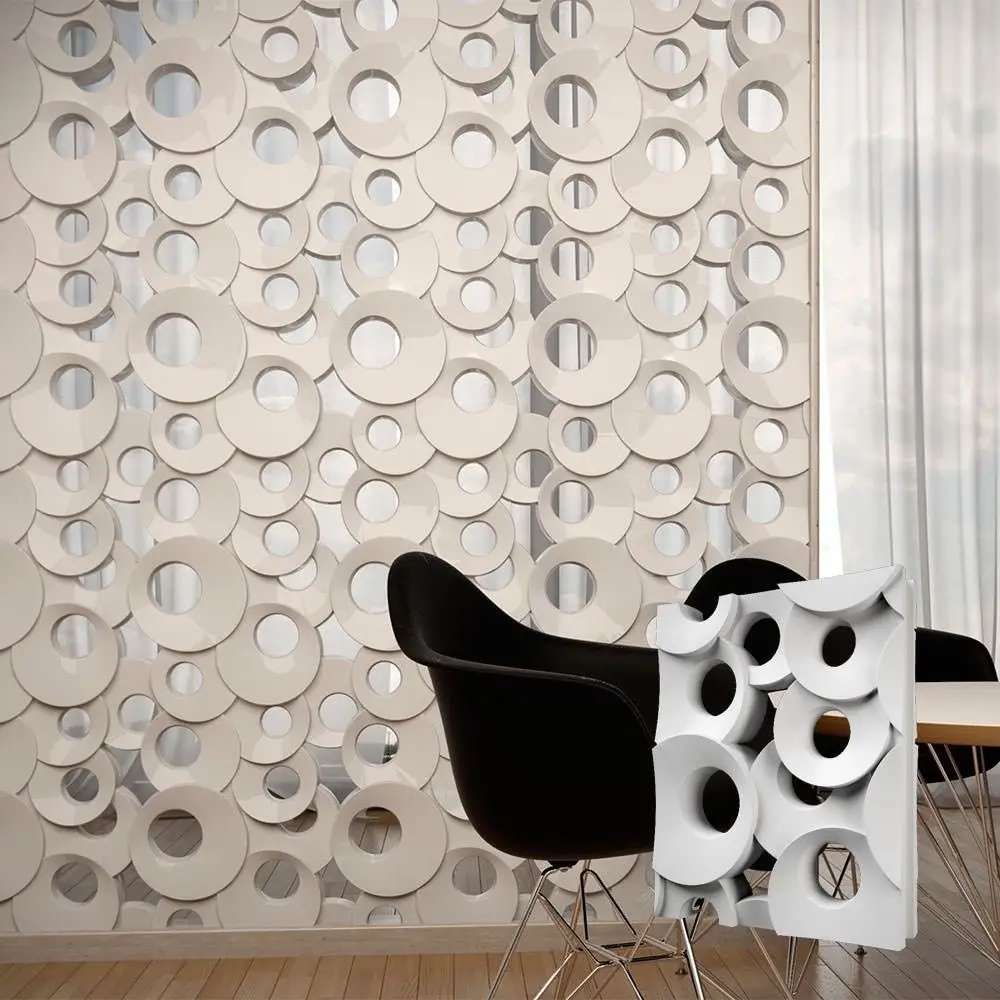 

2pcs 3D Plastic mold for Plaster 3D Decorative Wall block Panels "Ring" NEW MOLD Design 2017 year