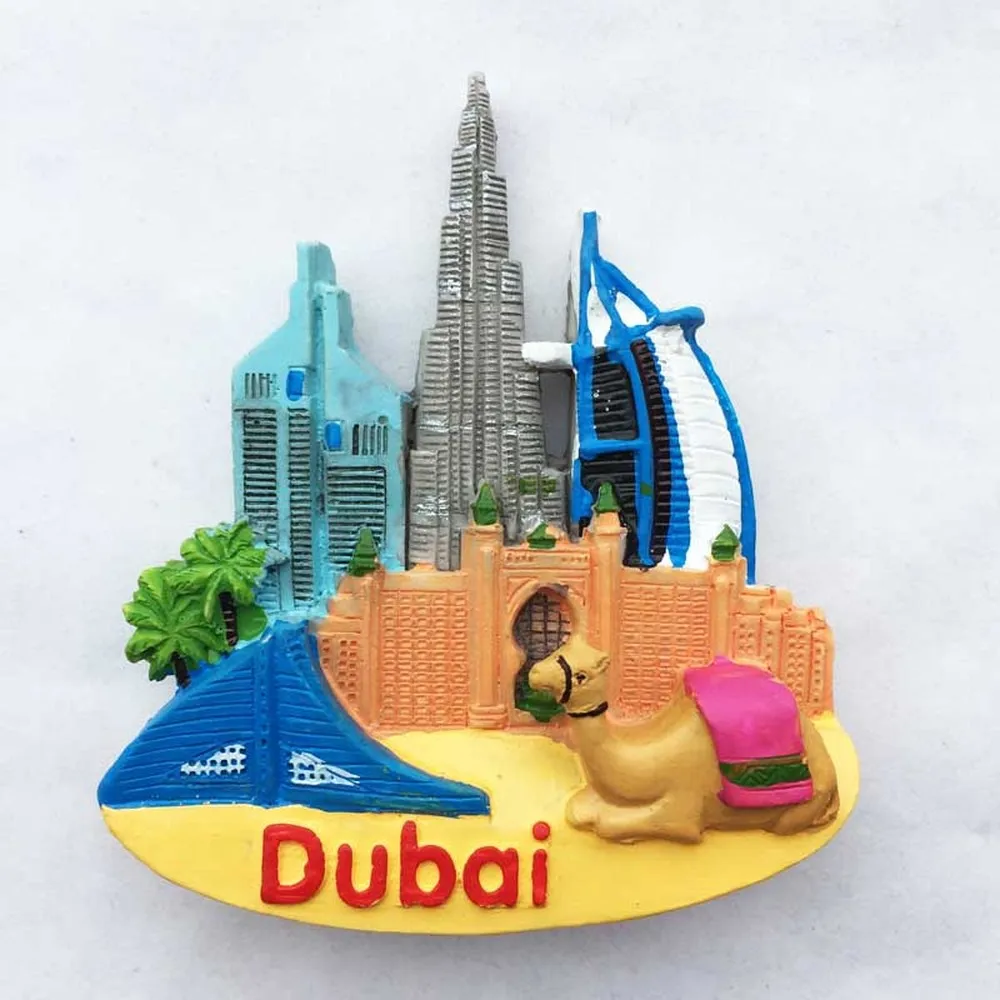 1 шт. резиновый 3D Дубай Burj Khalifa отель парус Atlantis магниты на холодильник