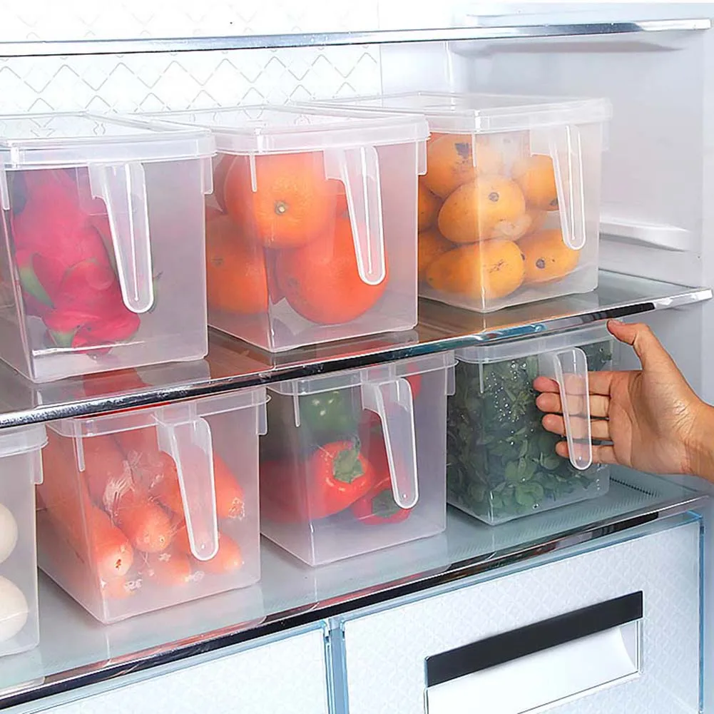 

Transparent PP Storage Box Grains Beans Storage Contain Sealed Home Kitchen Organizer Food Container Refrigerator Storage Boxes