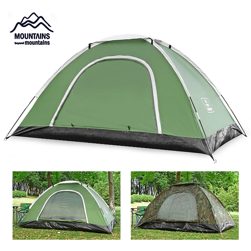 

2-person Tent Single-layer Outdoor Ultra-light Camping Tent Waterproof Hiking Fishing Tent 1.8kg Tote Bag