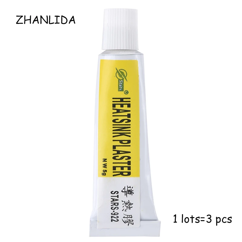 

ZHANLIDA 3pcs/lots Thermal Silicone Glue White Liquid Pads Conductive Heatsink Plaster Viscous Adhesive Glue For PC GPU GPU LED