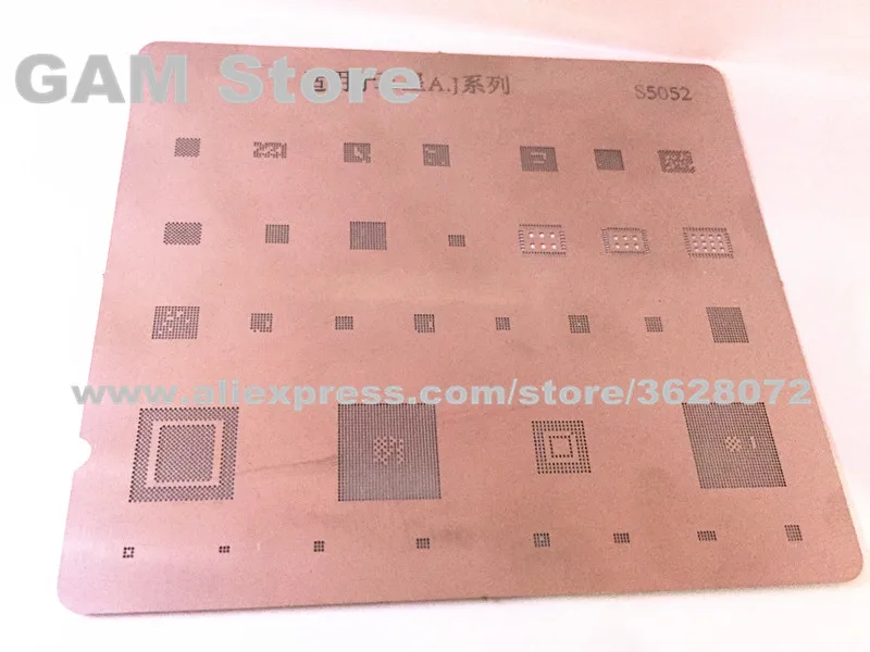 

For Samsung A3 A5 A7 BGA Stencil A310 A510 J3 J5 J7 J710 Power IC CPU RAM Wifi Charger Chip Reballing Pin Heating Template S5052