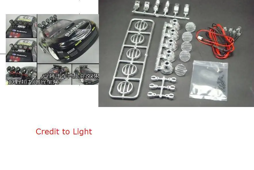 

YUKALA 1/10 Radio control car led light set credit to light for the RC car silver
