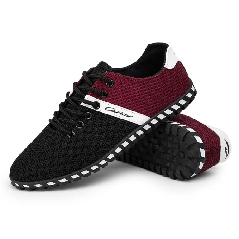 

2017 New Brand Summer Running Shoes for Men Sneakers Jogging Chaussure Walking Trainers Lace-up Breathable Mesh Men Sport Shoe