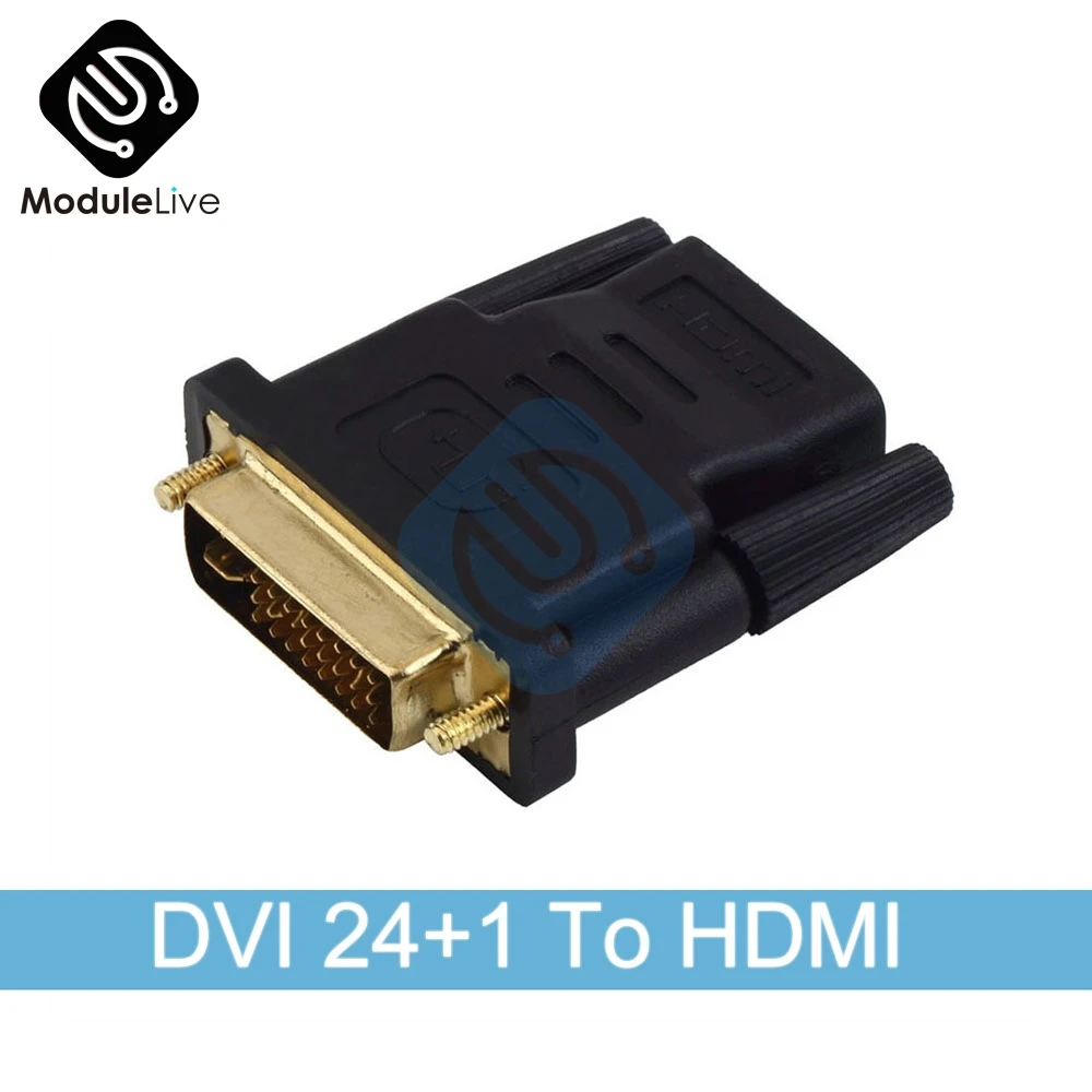 

DVI 24+1 To HDMI Adapter Cables To Female HDMI To DVI Cable Converter 1080P For HDTV Projector Monitor 24k Gold Plated