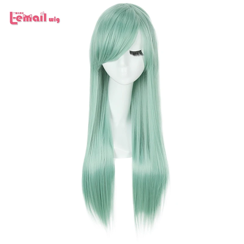 The Seven Deadly Sins Elizabeth Liones 80cm Long Gray Cyan Cosplay Hair Wig
