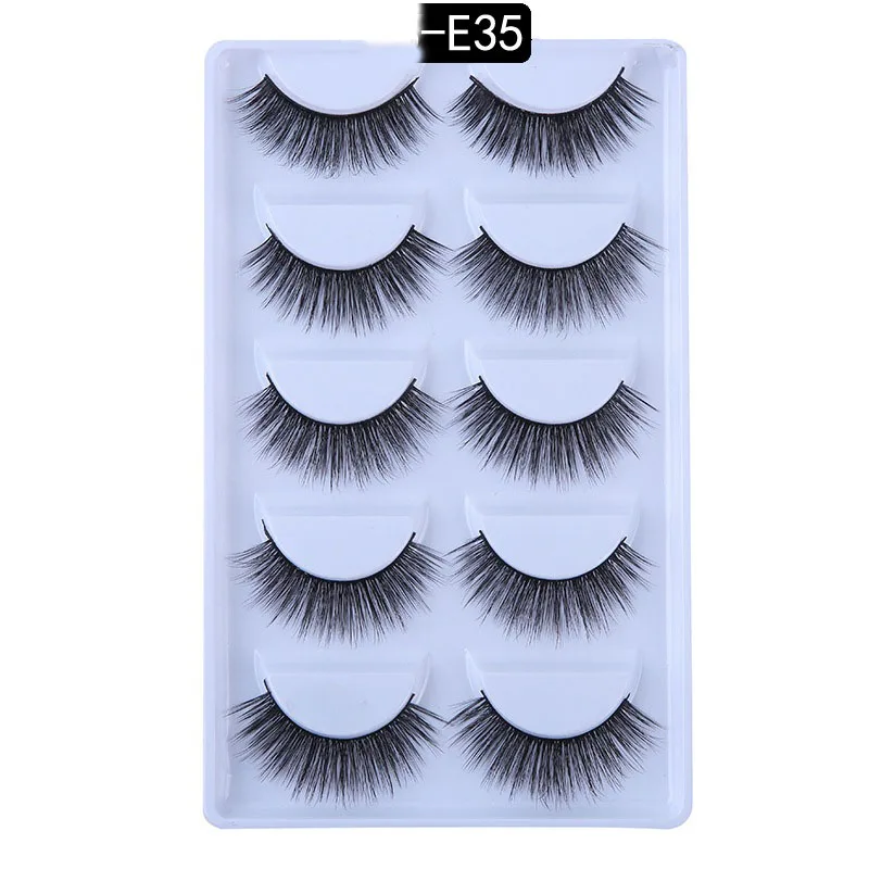 5 Pairs Mink Eyelashes New 3D Mink Lashes Thick HandMade Full Strip Fake Lashes Make up Eye lashe False Eyelashes Makeup